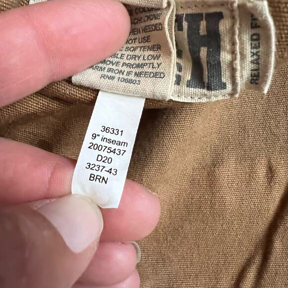 Duluth Trading Cargo Shorts Mens 46 Brown Flex Fire Hose Work 9” Inseam - Picture 7 of 11